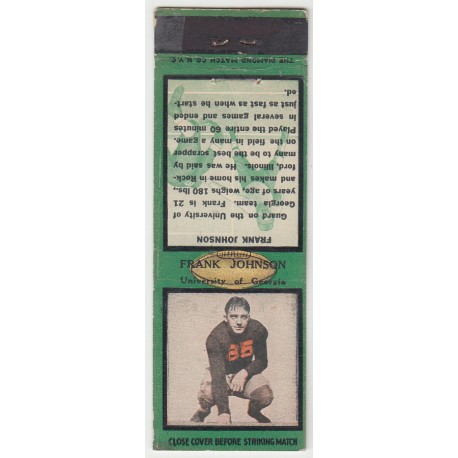 1934 Diamond Matchbook- Frank Johnson