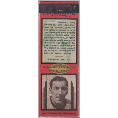 1937 Diamond Matchbook - Beattie Feathers