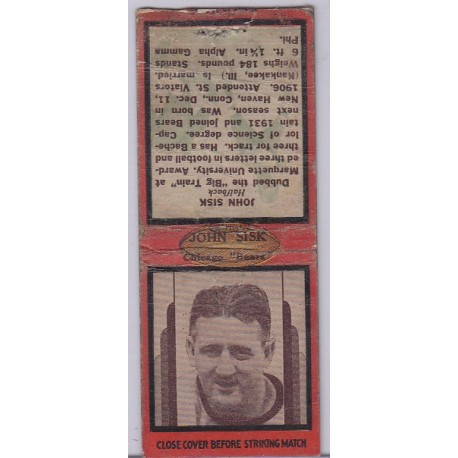 1936 Diamond Matchbook - John Sisk