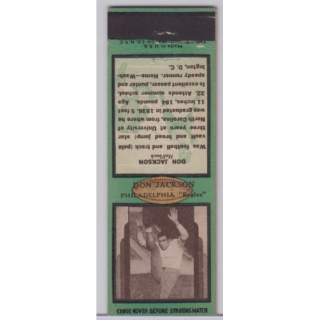 1936 Diamond Matchbook - Don Jackson