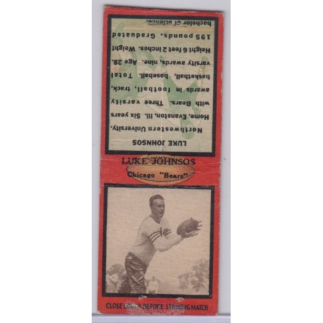 1935 Diamond Matchbook- Luke Johnsos