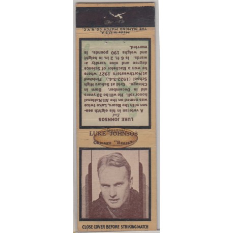 1936 Diamond Matchbook - Luke Johnsos