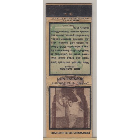 1936 Diamond Matchbook - Don Jackson