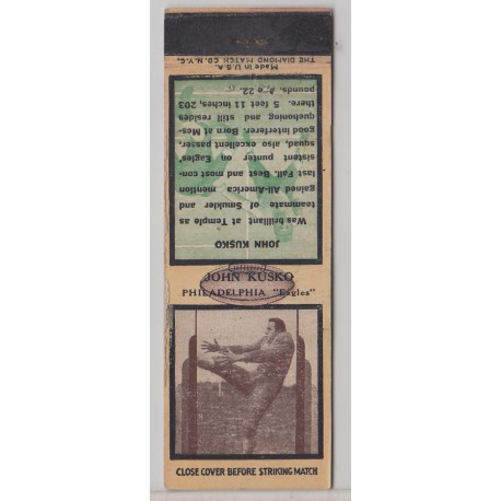 1936 Diamond Matchbook - John Kusko