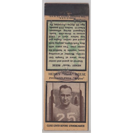 1936 Diamond Matchbook - Henry Reese