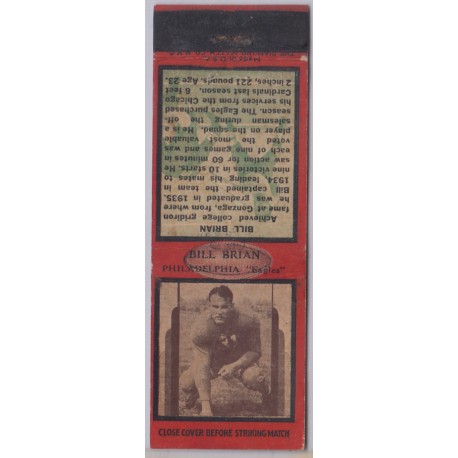 1936 Diamond Matchbook - Bill Brian