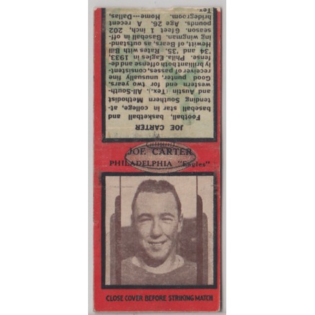 1936 Diamond Matchbook - Joe Carter