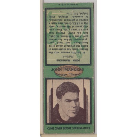 1936 Diamond Matchbook - John Manders