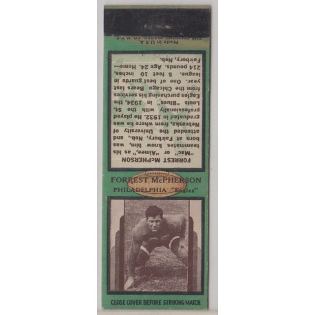 1936 Diamond Matchbook - Forrest McPherson