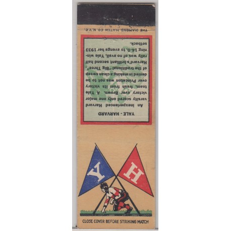 1934 Diamond Matchbooks College Rivals- Harvard vs Yale